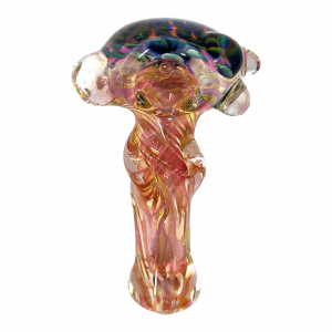 5" Gold Fumed Art Honeycomb Hand Pipe [SG3278]